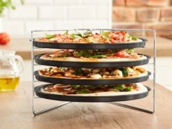 Pizza - Pizzarek - Pizza Oven - Zenker - Pizzabakset - 5 Delige Set Voor 4 Pizza's - Ø 28,5 Cm - Antiaanbaklaag Van ILAG® - Pizzaplaat - Pizza -Barbecue Benodigdheden Winkel 1200x900 32