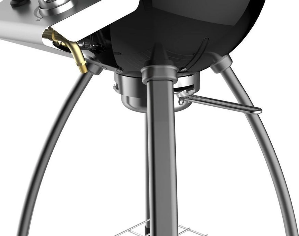 Accente Outdoor Gas BBQ - ø 45 Cm- Inclusief Grillplaat & Gasslang - Zwart 7 Accente Outdoor Gas BBQ - ø 45 Cm- Inclusief Grillplaat & Gasslang - Zwart - Afbeelding 5