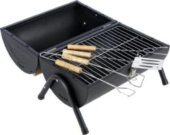 MaxxGarden BBQ - Houtskool Barbecue - Smoker Barbecue - Grilloppervlak (LxB) 38 X 52 Cm - Met Dubbel Grill Vlak - Zwart -Barbecue Benodigdheden Winkel 1200x954