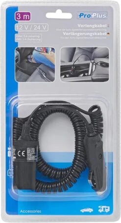 Proplus Verlengkabel Sigarettenaansteker 3m 12/24 Volt 3 Ampère -Barbecue Benodigdheden Winkel 656x1200