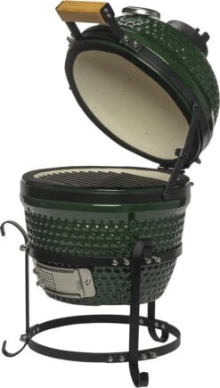 Patton Kamado Keramische Houtskoolbarbecue - 13" - Grilloppervlak Ø 28 Cm - Inclusief Heatdeflector - Groen 9 Patton Kamado Keramische Houtskoolbarbecue - 13" - Grilloppervlak Ø 28 Cm - Inclusief Heatdeflector - Groen -Barbecue Benodigdheden Winkel 682x1200