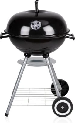 BBQ Collection Houtskoolbarbecue - Kogelbarbecue 45 X 60 Centimeter - Ronde Barbecue - Barbecue Op Wielen - Zwart - Metaal