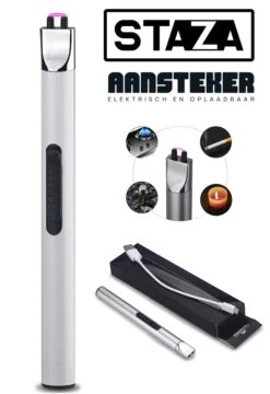 Staza Oplaadbare Lange Elektrische Aansteker - Duurzame Plasma Aansteker - Inclusief Cadeauverpakking - BBQ - Kaarsen -Barbecue Benodigdheden Winkel 824x1200 2