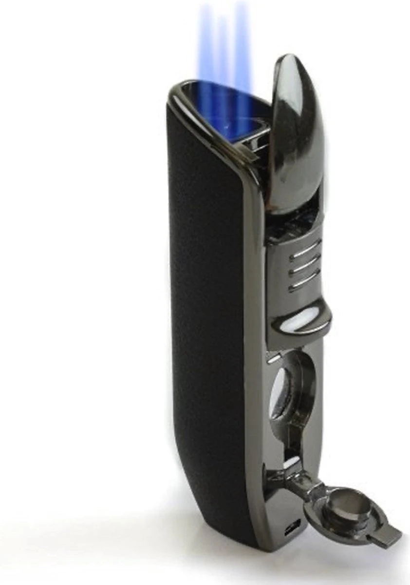 Merkloos The Master Lighter Sigarenaansteker Incl. Sigarenboor - Jet Flame Aansteker Voor Sigaren 7 Merkloos The Master Lighter Sigarenaansteker Incl. Sigarenboor - Jet Flame Aansteker Voor Sigaren - Afbeelding 5