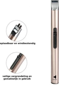 Oplaadbare Lange Elektrische Aansteker - Duurzame Plasma Aansteker - Inclusief Cadeauverpakking - BBQ - Kaarsen - Rose -Barbecue Benodigdheden Winkel 842x1200
