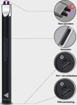 Oplaadbare Lange Elektrische Aansteker - Duurzame Plasma Aansteker - Inclusief Cadeauverpakking - BBQ - Kaarsen - Zwart -Barbecue Benodigdheden Winkel 879x1200 1