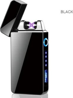 Merkloos Cuberna Elektrische Plasma USB Aansteker Met Batterij Indicator Ice Black - Wind En Storm Bestendig - Geschikt Voor Kaarsen, Vuurwerk, Sigaretten En BBQ -Barbecue Benodigdheden Winkel 891x1200