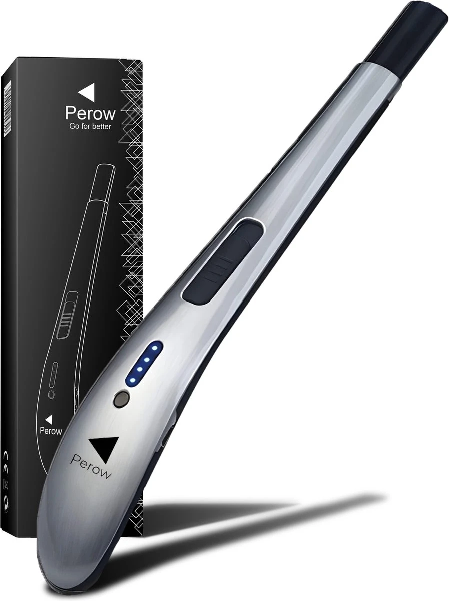 Oplaadbare Lange Elektrische Aansteker - Zilver - Duurzame Plasma Aansteker - Inclusief Cadeauverpakking - BBQ - Kaarsen 2 Oplaadbare Lange Elektrische Aansteker - Zilver - Duurzame Plasma Aansteker - Inclusief Cadeauverpakking - BBQ - Kaarsen