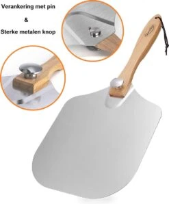 Pizzaschep – Inclusief Pizzasnijder – Opvouwbaar – Pizzaspatel – Pizza Schep – Taartschep – 30cm - Qwality -Barbecue Benodigdheden Winkel 993x1200